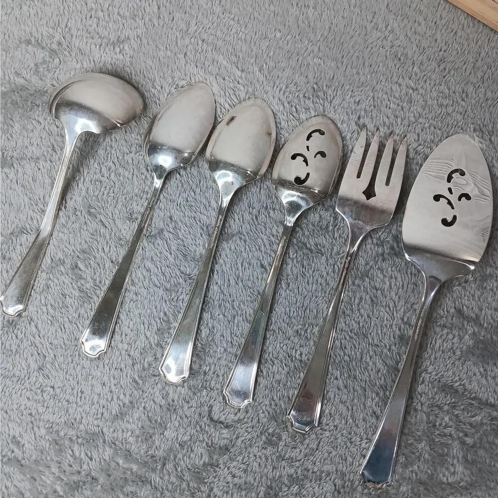 Oneida Silversmiths 6 Piece Hostess Serving Set Clairhill Fairhill Pattern